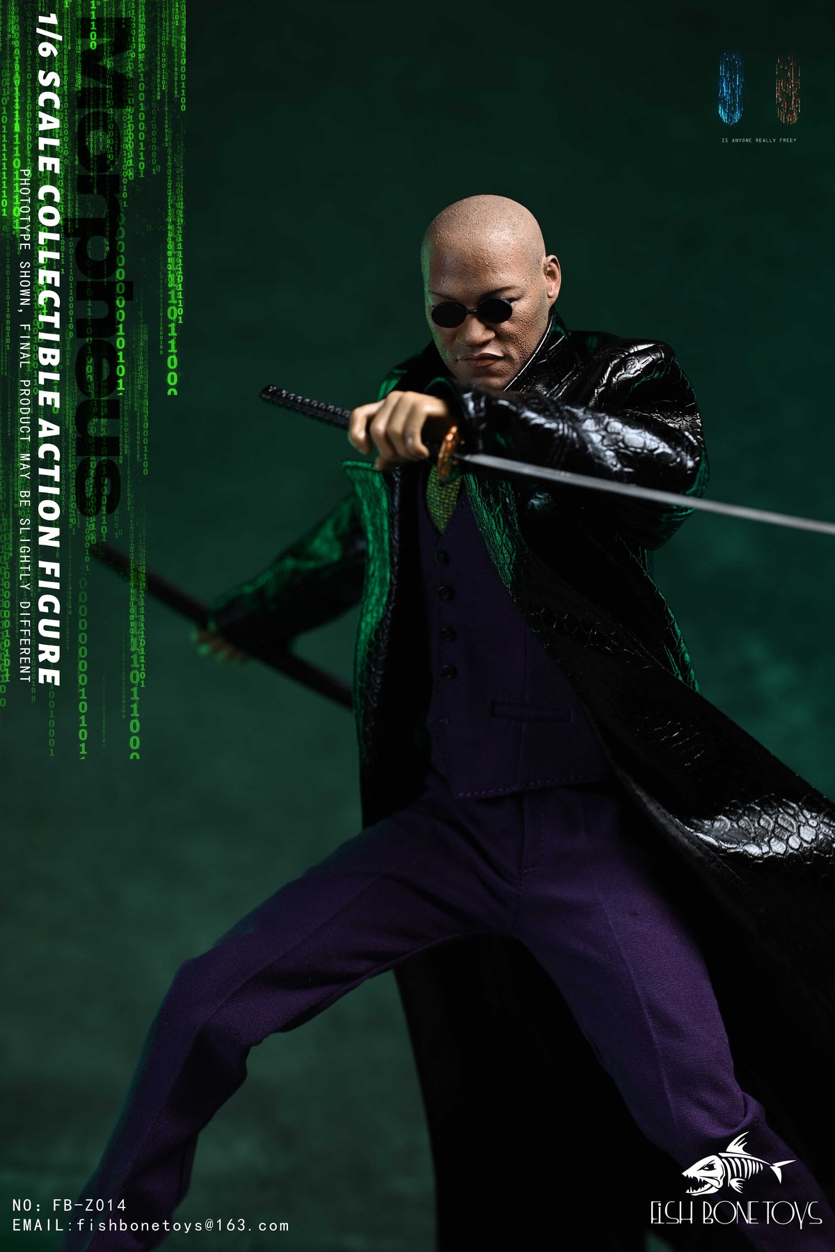 Presale FISH BONETOYS FB-Z014 1/6 Matrix Hacker Morpheus 12" Action Figure Toy
