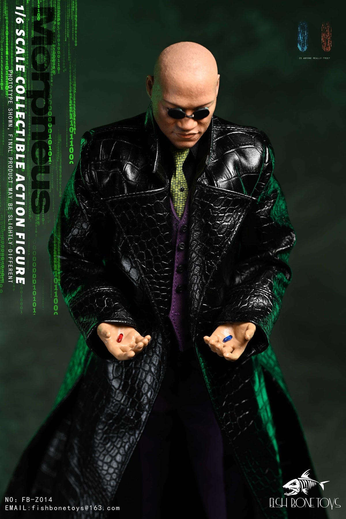 Presale FISH BONETOYS FB-Z014 1/6 Matrix Hacker Morpheus 12" Action Figure Toy