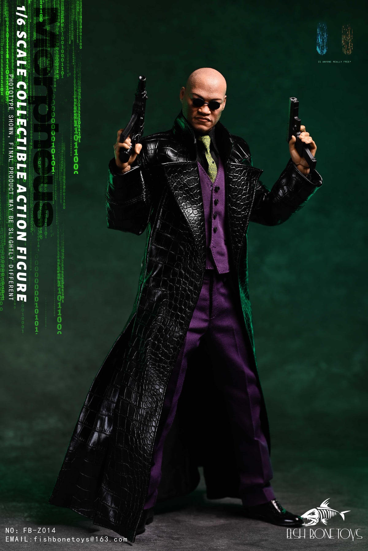Presale FISH BONETOYS FB-Z014 1/6 Matrix Hacker Morpheus 12" Action Figure Toy