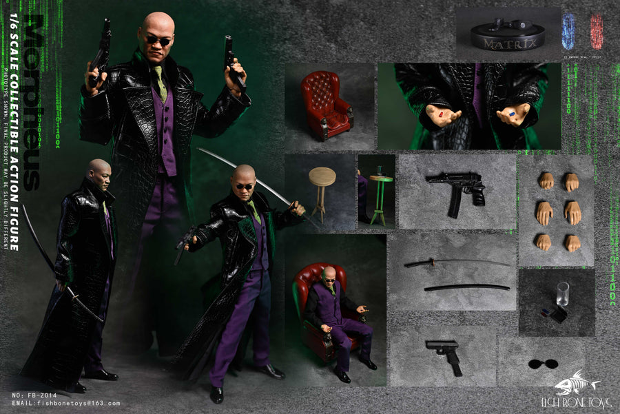 Preventa FISH BONETOYS FB-Z014 1/6 Matrix Hacker Morpheus 12" figura de acción