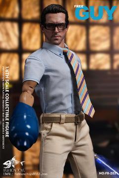 FISH BONETOYS FB-Z021 1/6 Out of Control NPC Free Guy Ryan modelo de figura de acción