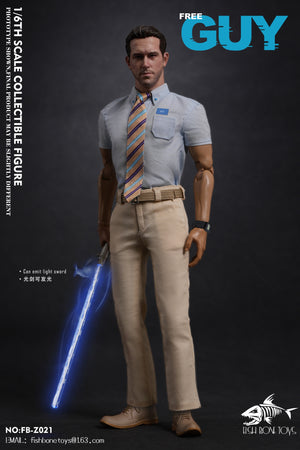 FISH BONETOYS FB-Z021 1/6 Out of Control NPC Free Guy Ryan Action Figure Model