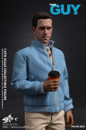 FISH BONETOYS FB-Z021 1/6 Out of Control NPC Free Guy Ryan Action Figure Model
