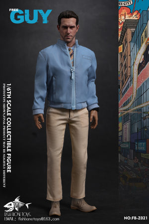 FISH BONETOYS FB-Z021 1/6 Out of Control NPC Free Guy Ryan Action Figure Model
