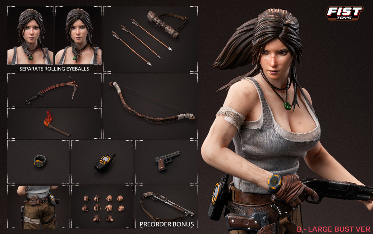 Presale Fist Toys FIST-003B 1/12 Jungle Huntress Tomb of the Fallen Raider Lara Large Bust Ver.