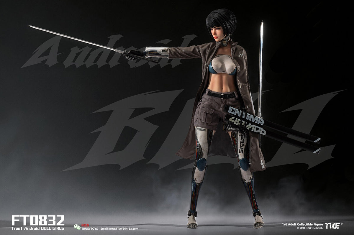 Précommande : Figurine articulée à l'échelle 1/6 Android Bill, cheveux noirs, modèle FT0832 de True1Toys