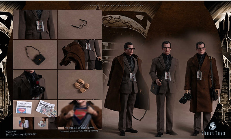 Presale Ghost Toys GH-011 1/6 Metropolis Journalist Clark Superman Action Figure Model