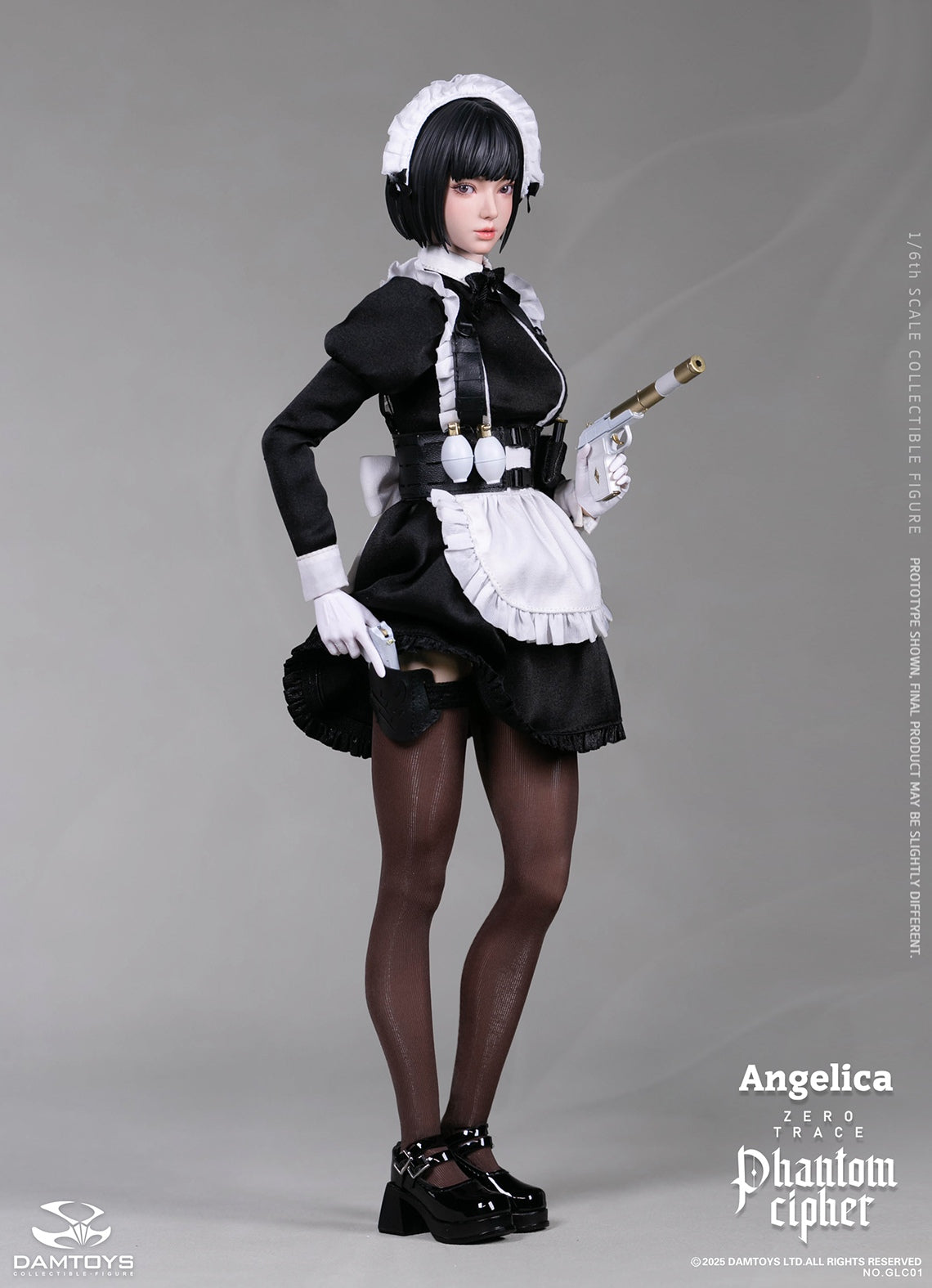 Presale DAMTOYS GLC01 1/6 Phantom Cipher Zero Trace Angelica Action Figure Toy