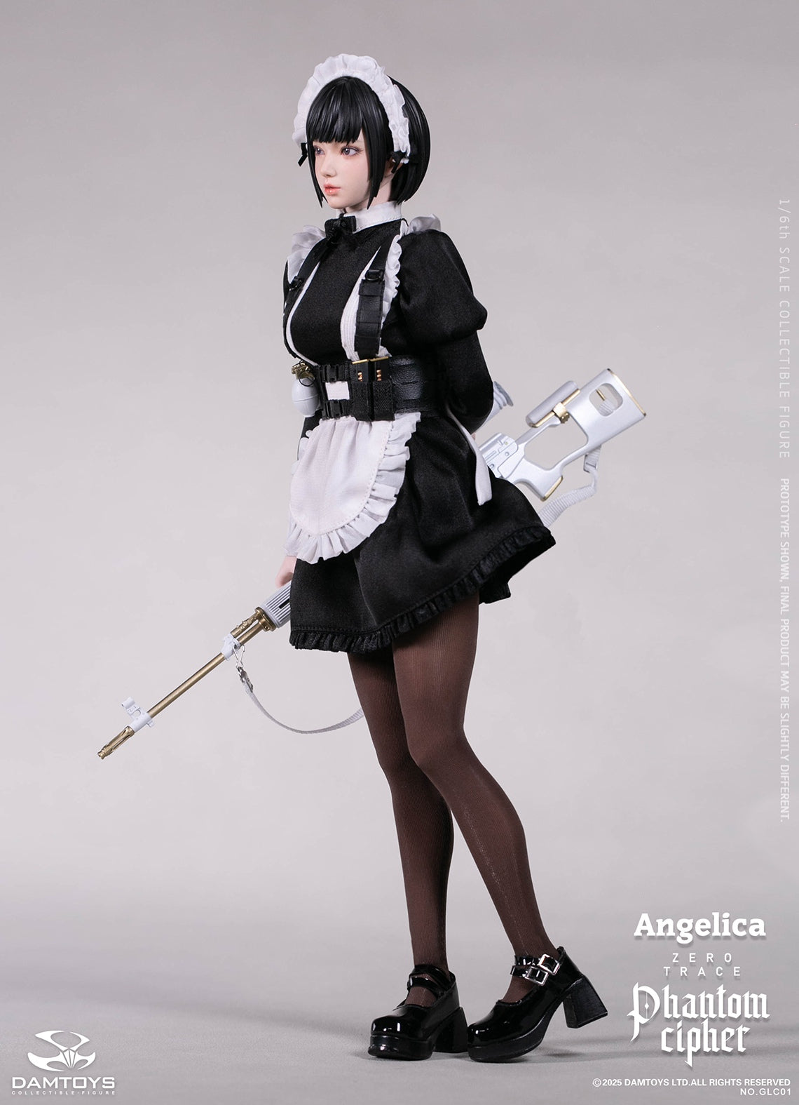Presale DAMTOYS GLC01 1/6 Phantom Cipher Zero Trace Angelica Action Figure Toy