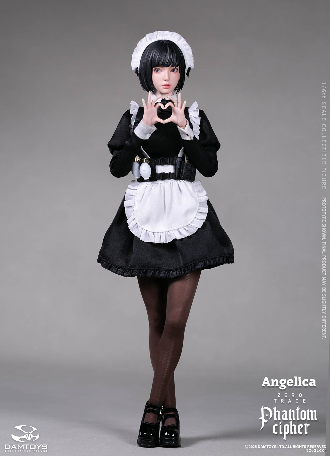 Presale DAMTOYS GLC01 1/6 Phantom Cipher Zero Trace Angelica Action Figure Toy
