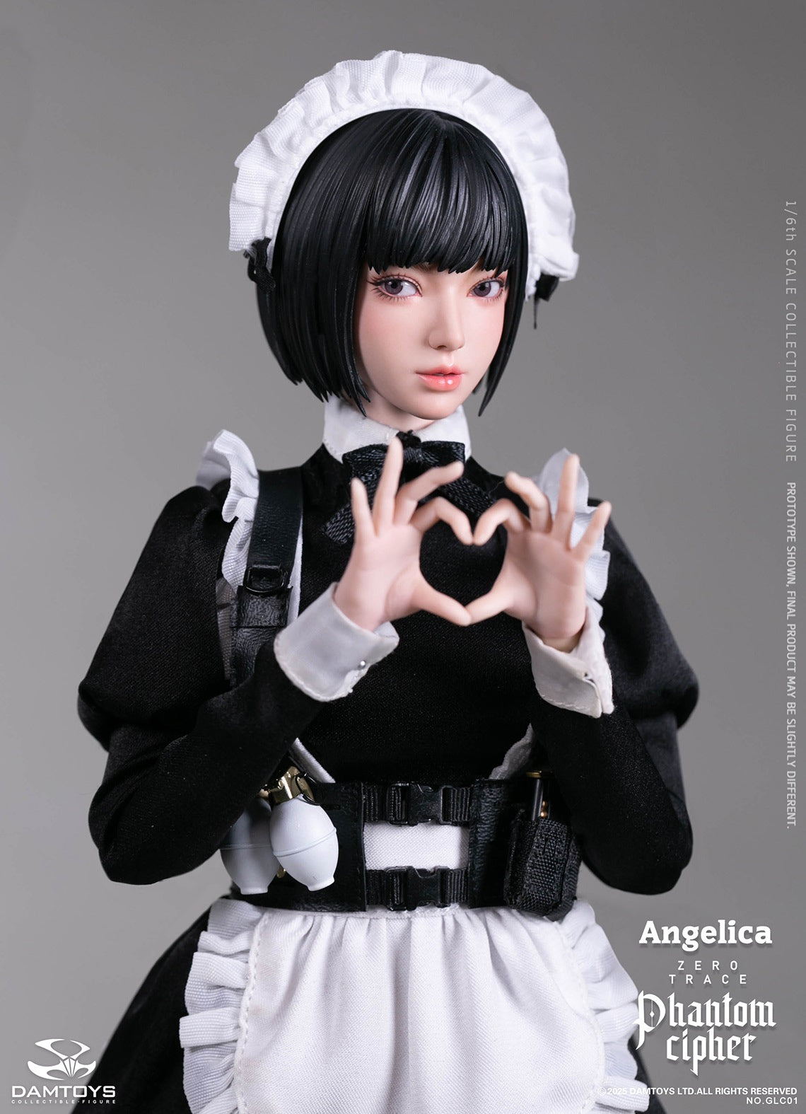 Presale DAMTOYS GLC01 1/6 Phantom Cipher Zero Trace Angelica Action Figure Toy