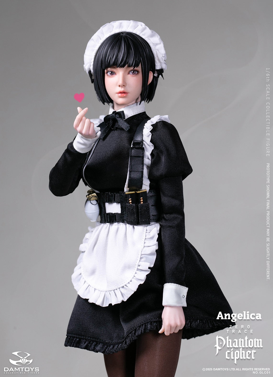 Presale DAMTOYS GLC01 1/6 Phantom Cipher Zero Trace Angelica Action Figure Toy