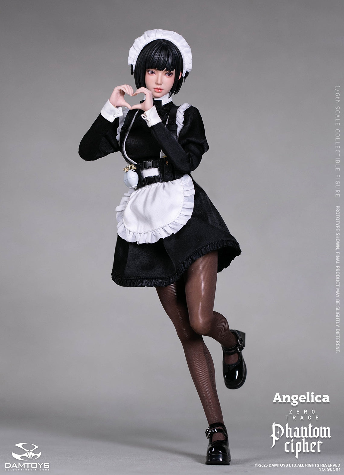 Presale DAMTOYS GLC01 1/6 Phantom Cipher Zero Trace Angelica Action Figure Toy