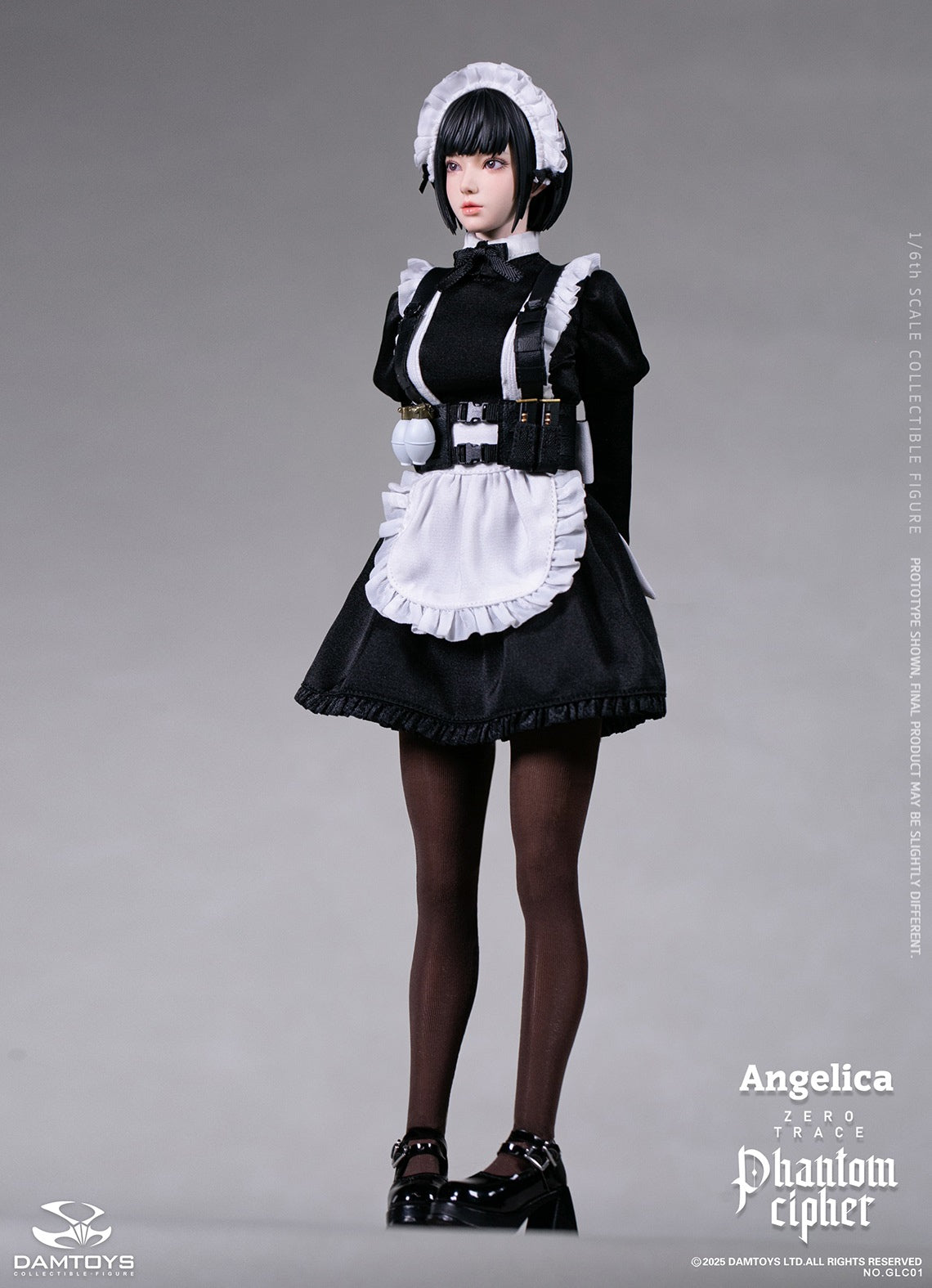 Presale DAMTOYS GLC01 1/6 Phantom Cipher Zero Trace Angelica Action Figure Toy