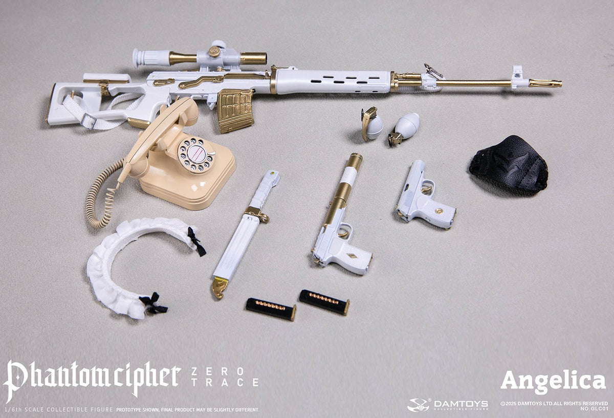 Presale DAMTOYS GLC01 1/6 Phantom Cipher Zero Trace Angelica Action Figure Toy