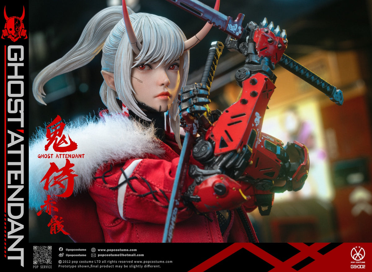 Preventa POP COSTUME GS-002 1/6 Ghost Attendant Red Remains modelo de figura de acción