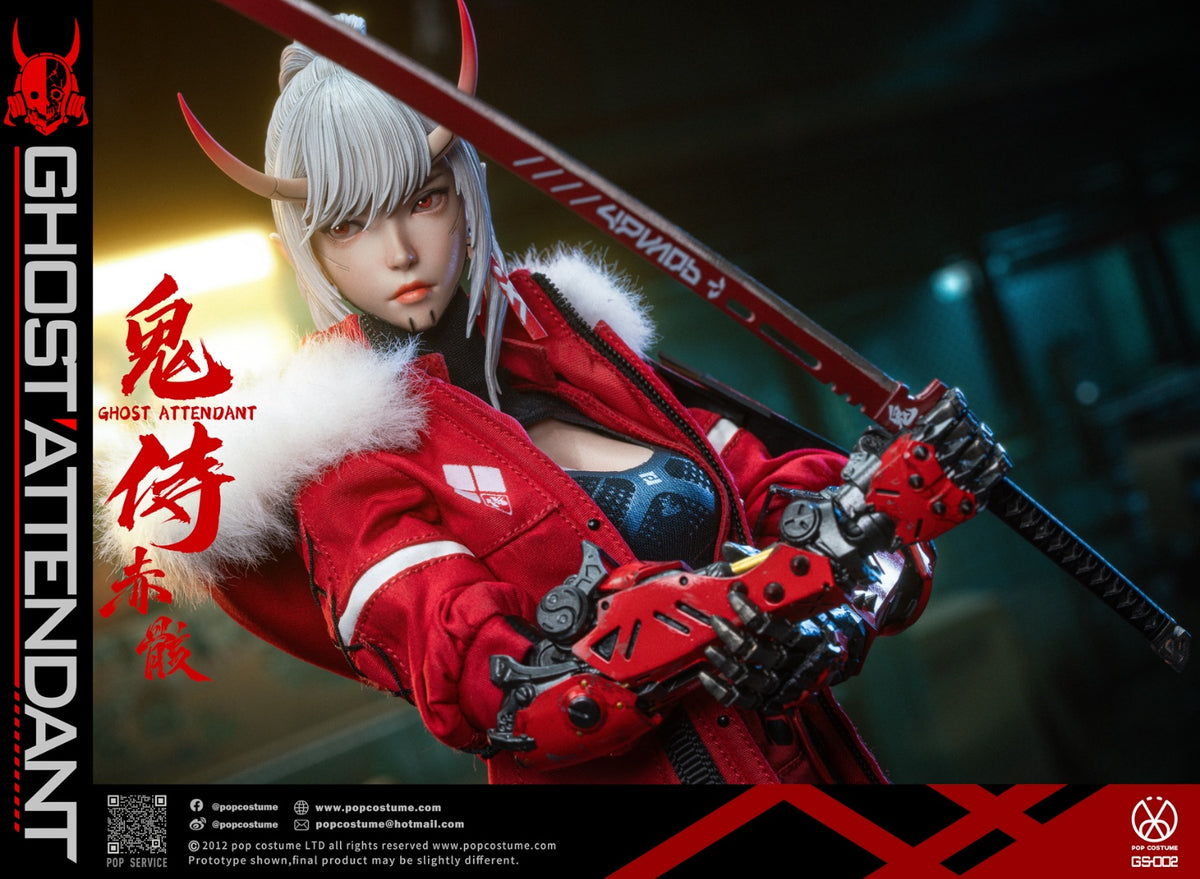 Preventa POP COSTUME GS-002 1/6 Ghost Attendant Red Remains modelo de figura de acción
