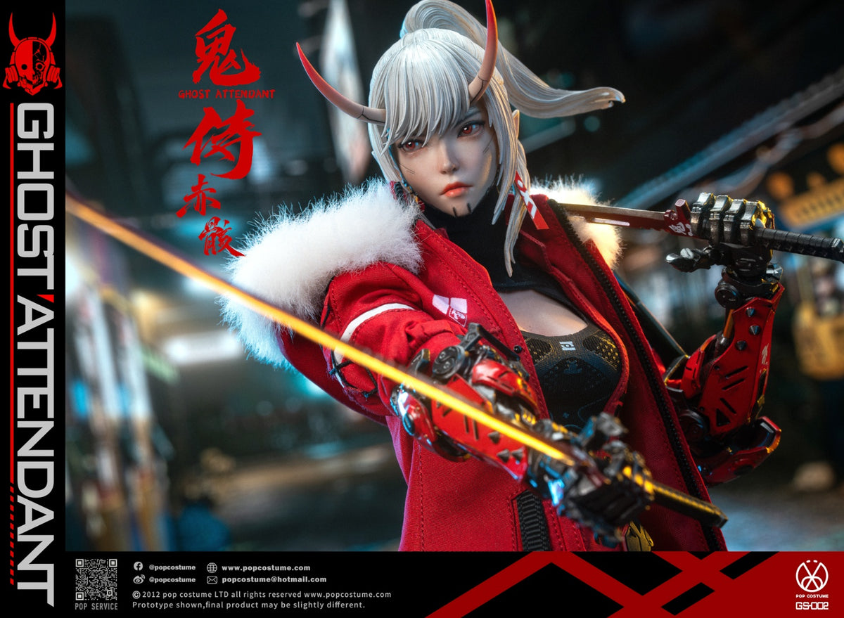 Preventa POP COSTUME GS-002 1/6 Ghost Attendant Red Remains modelo de figura de acción