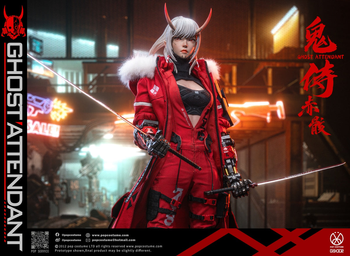 Preventa POP COSTUME GS-002 1/6 Ghost Attendant Red Remains modelo de figura de acción