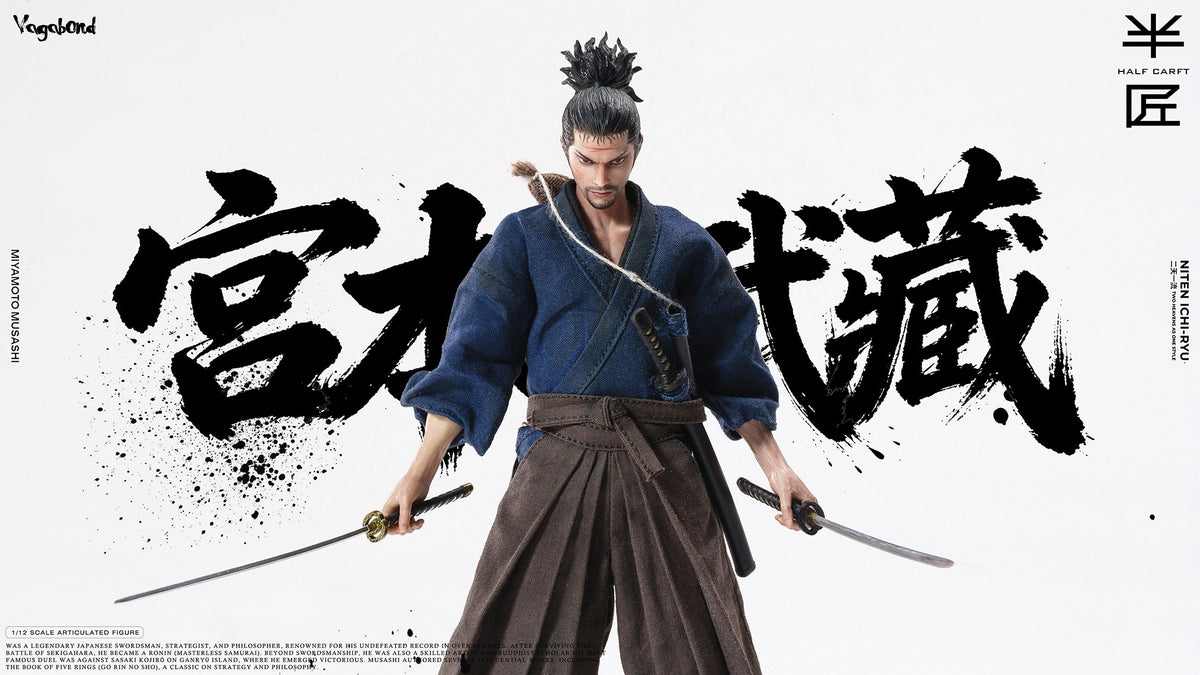 Vorverkauf HALF CRAFT 1/12 Miyamoto 6" Sammler-Actionfigur für Herren Modellspielzeug