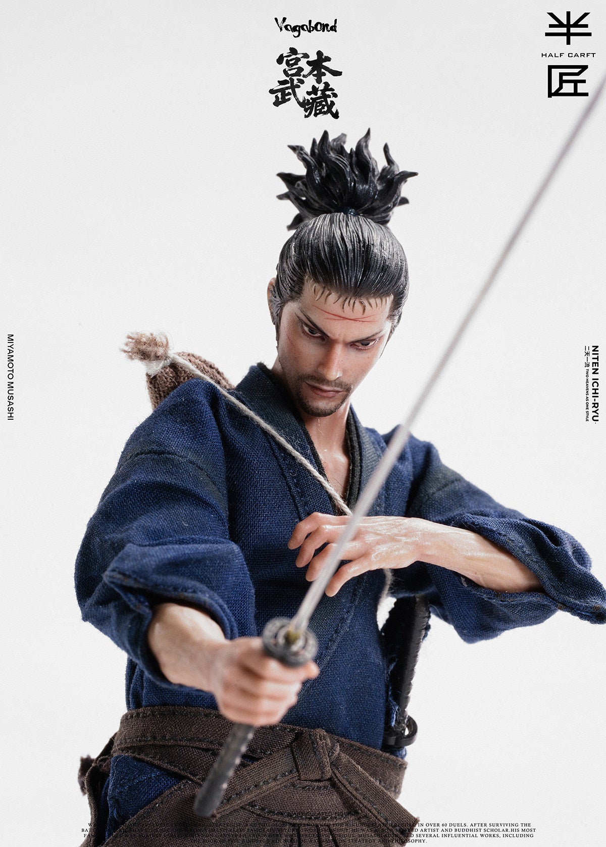 Vorverkauf HALF CRAFT 1/12 Miyamoto 6" Sammler-Actionfigur für Herren Modellspielzeug