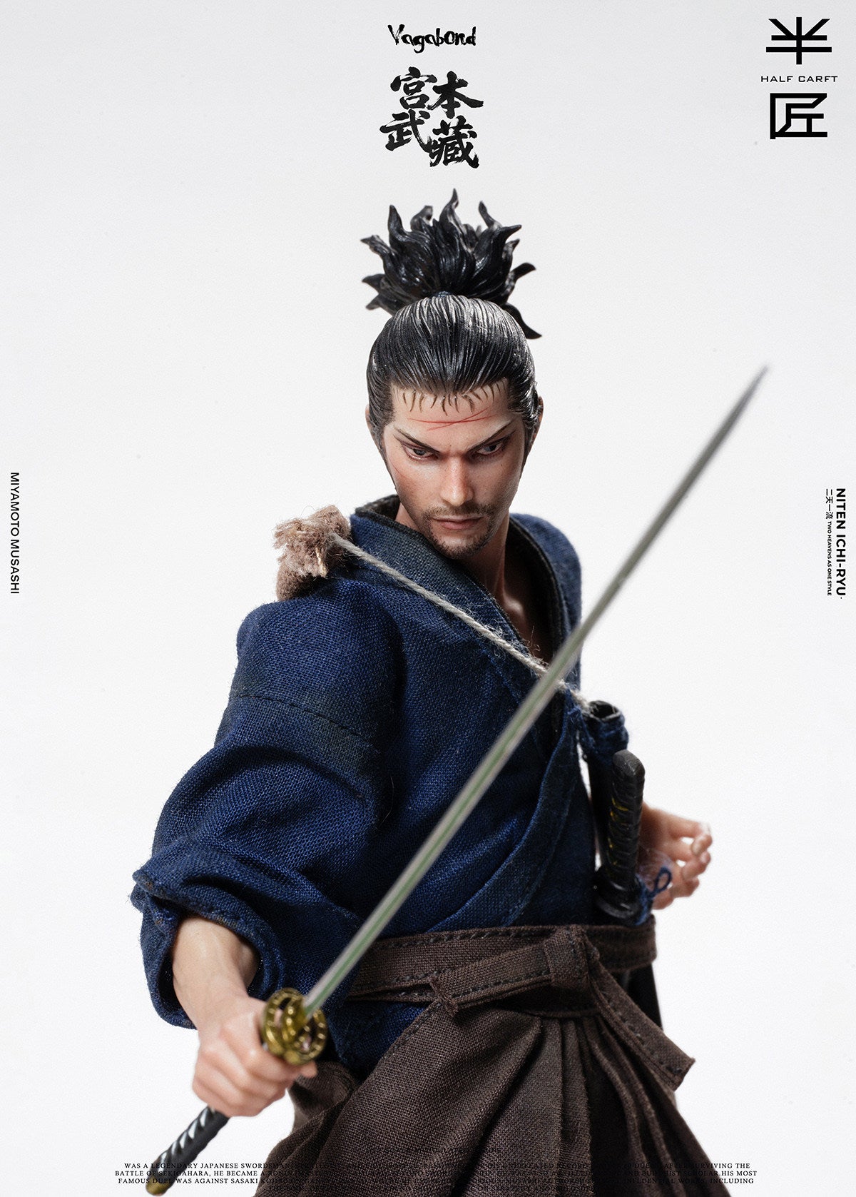 Vorverkauf HALF CRAFT 1/12 Miyamoto 6" Sammler-Actionfigur für Herren Modellspielzeug
