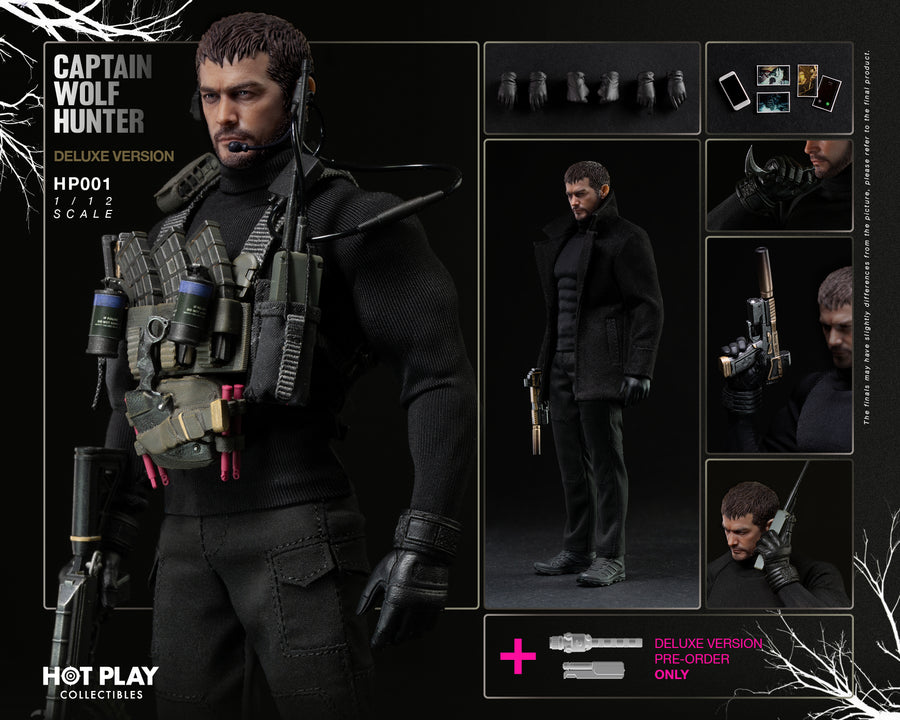 HOT PLAY HP001 1/12 Resident Zombie Evil Crisis Captain Wolf Hunter Chris versión de lujo