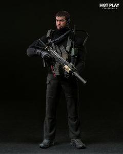 HOT PLAY HP001 1/12 Resident Zombie Evil Crisis Captain Wolf Hunter Chris versión de lujo