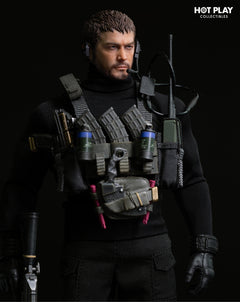 HOT PLAY HP001 1/12 Resident Zombie Evil Crisis Captain Wolf Hunter Chris versión de lujo