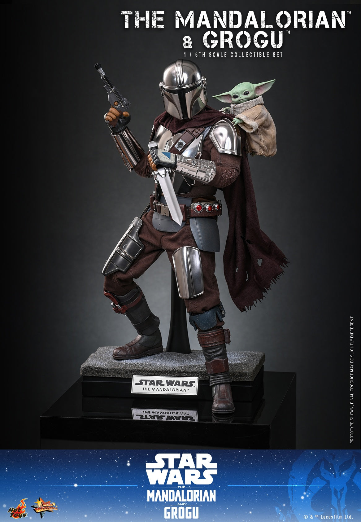 Hot Toys MMS872 1/6 Star Wars The Mandalorian & Grogu Action Figure Deluxe Ver.