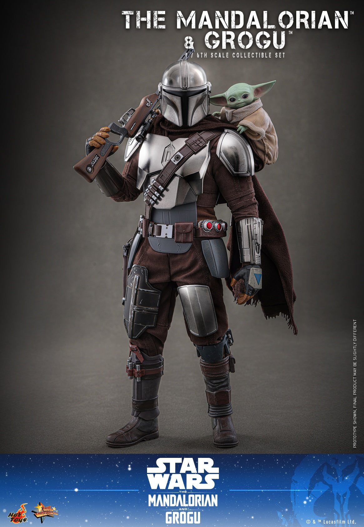 Hot Toys MMS872 1/6 Star Wars The Mandalorian & Grogu Action Figure Deluxe Ver.