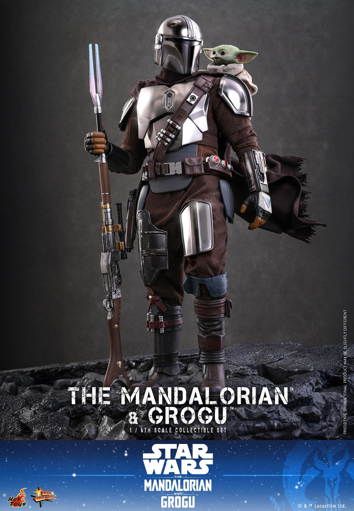 Hot Toys MMS872 1/6 Star Wars The Mandalorian & Grogu Action Figure Deluxe Ver.