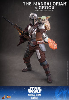 Hot Toys MMS872 1/6 Star Wars The Mandalorian & Grogu Action Figure Deluxe Ver.