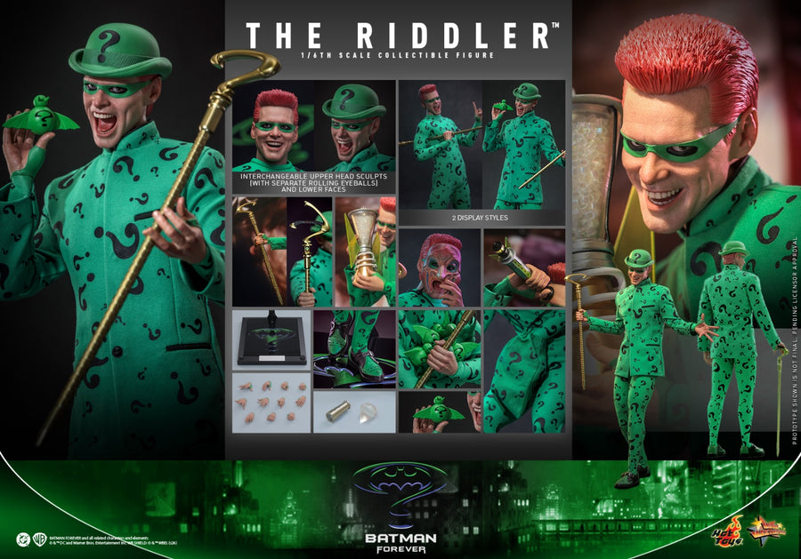 Preventa Hot Toys MMS926 1/6 Batman Forever The Riddler modelo de figura de acción