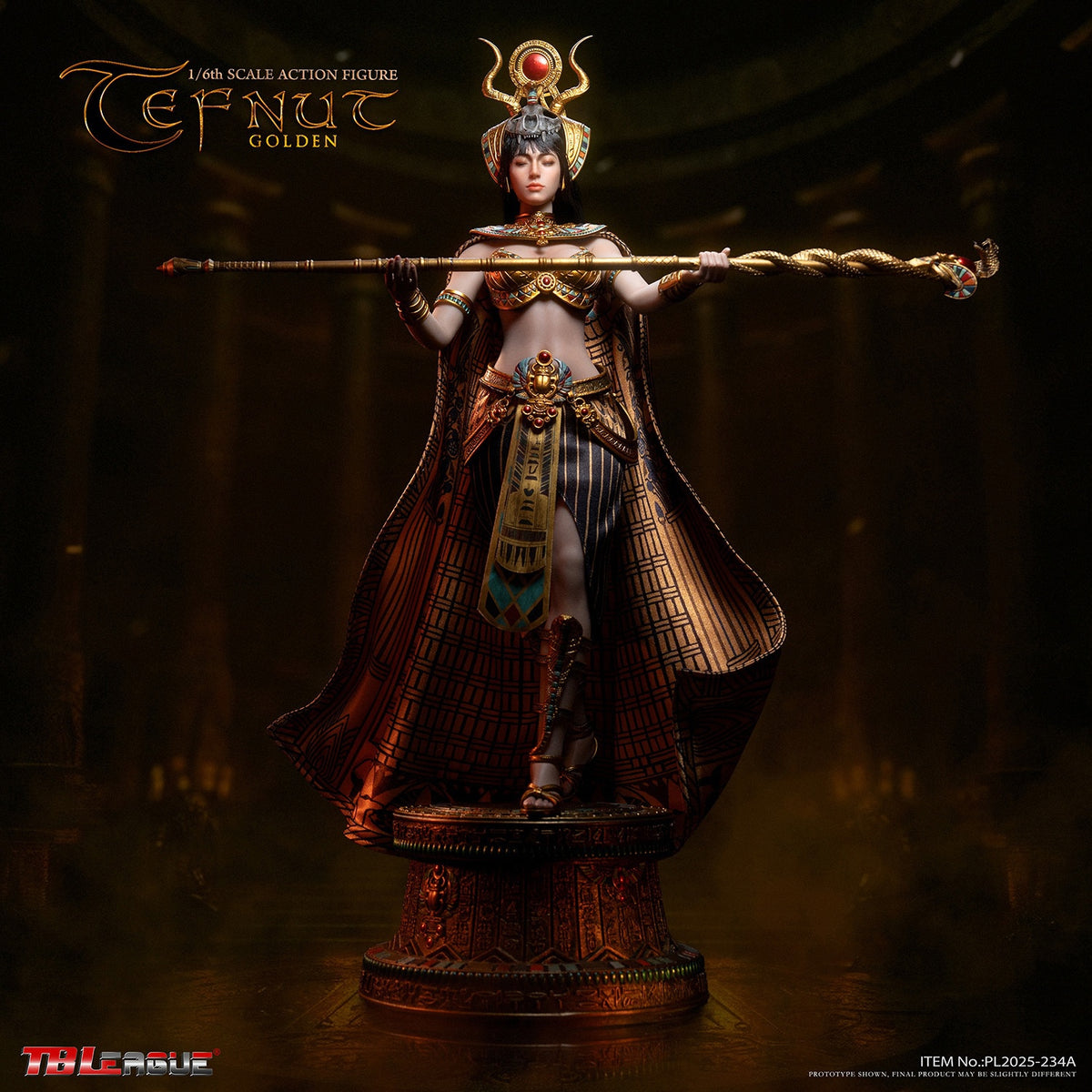 TBLeague PL2025-234A 1/6 Egyptian Goddess Tefnut-Golden Female Action Figure Toy