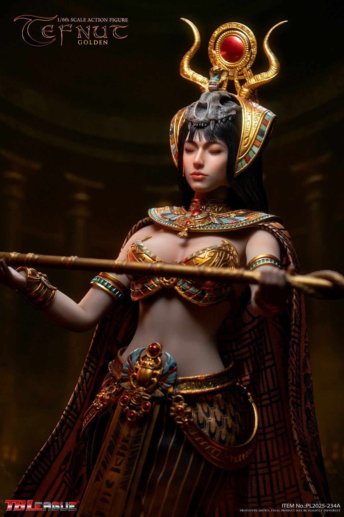 TBLeague PL2025-234A 1/6 Egyptian Goddess Tefnut-Golden Female Action Figure Toy
