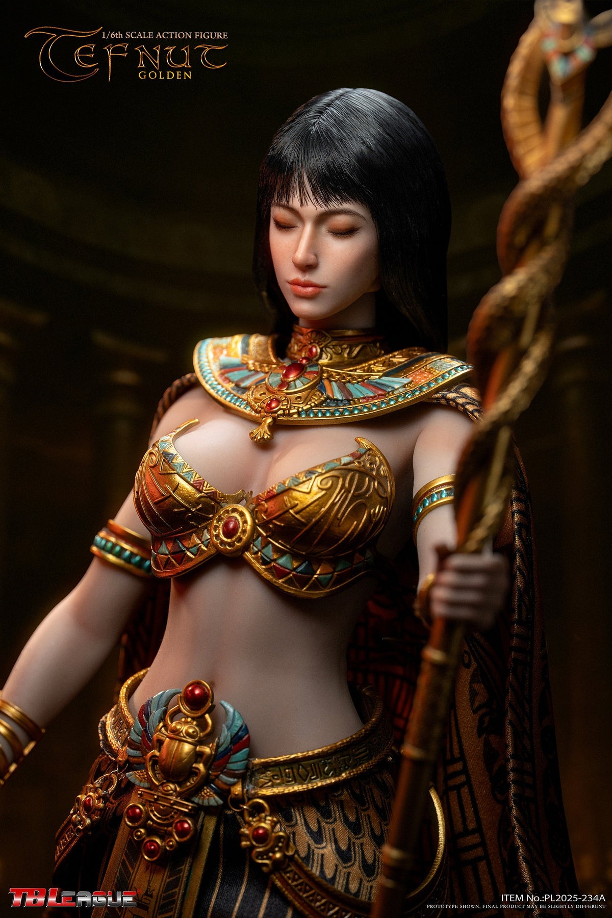 TBLeague PL2025-234A 1/6 Egyptian Goddess Tefnut-Golden Female Action Figure Toy