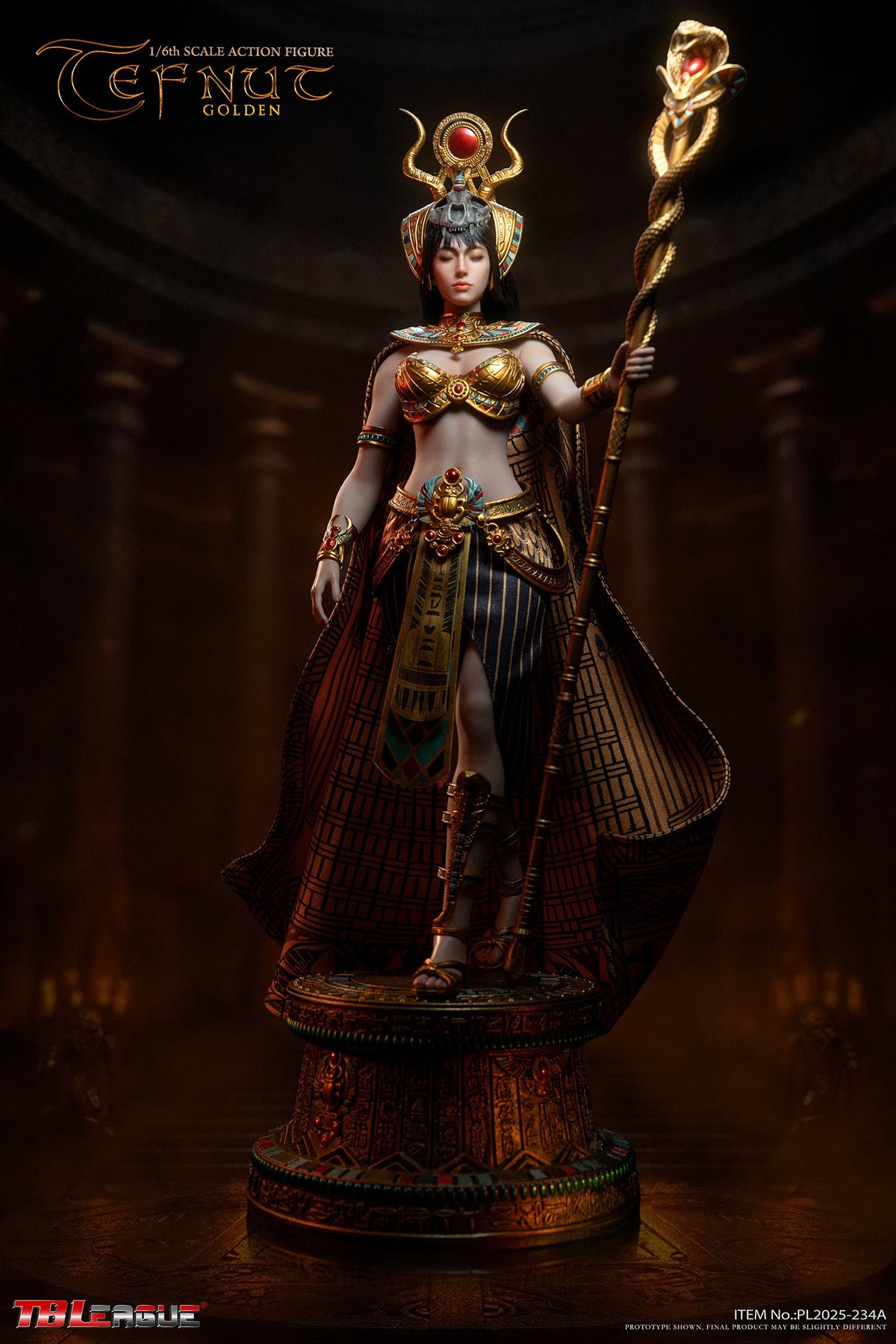 TBLeague PL2025-234A 1/6 Egyptian Goddess Tefnut-Golden Female Action Figure Toy