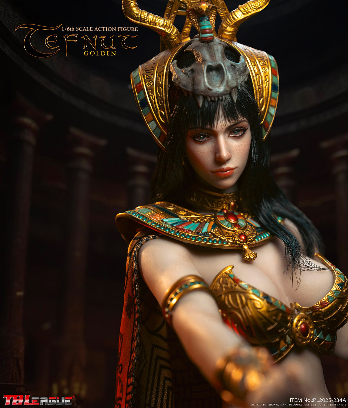 TBLeague PL2025-234A 1/6 Egyptian Goddess Tefnut-Golden Female Action Figure Toy
