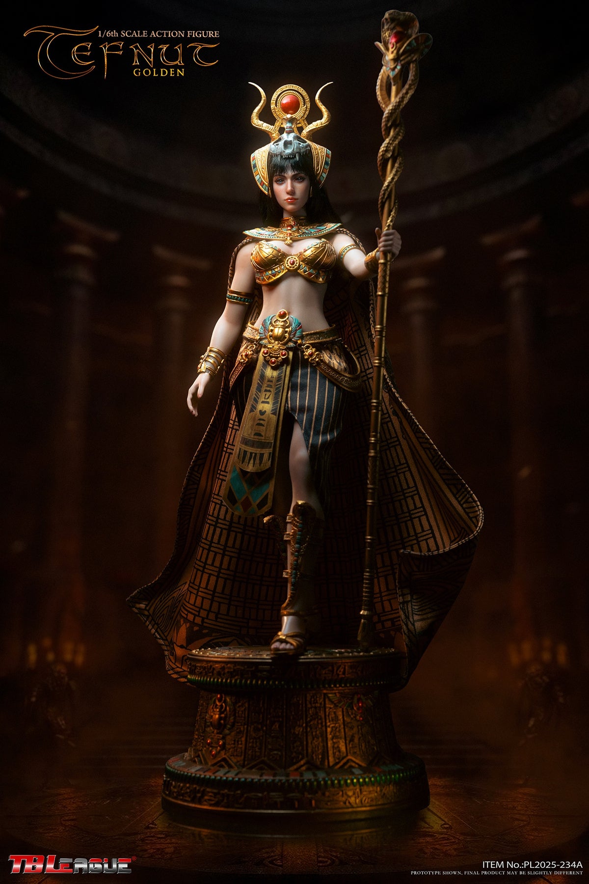 TBLeague PL2025-234A 1/6 Egyptian Goddess Tefnut-Golden Female Action Figure Toy