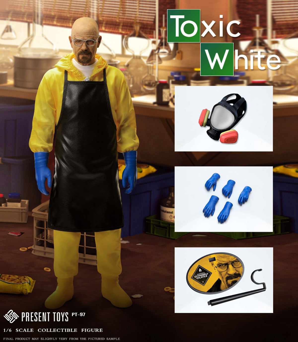 PRESENT TOYS PT-sp97 1/6 Breaking Toxic Mr. White The Bad Action Figure Model