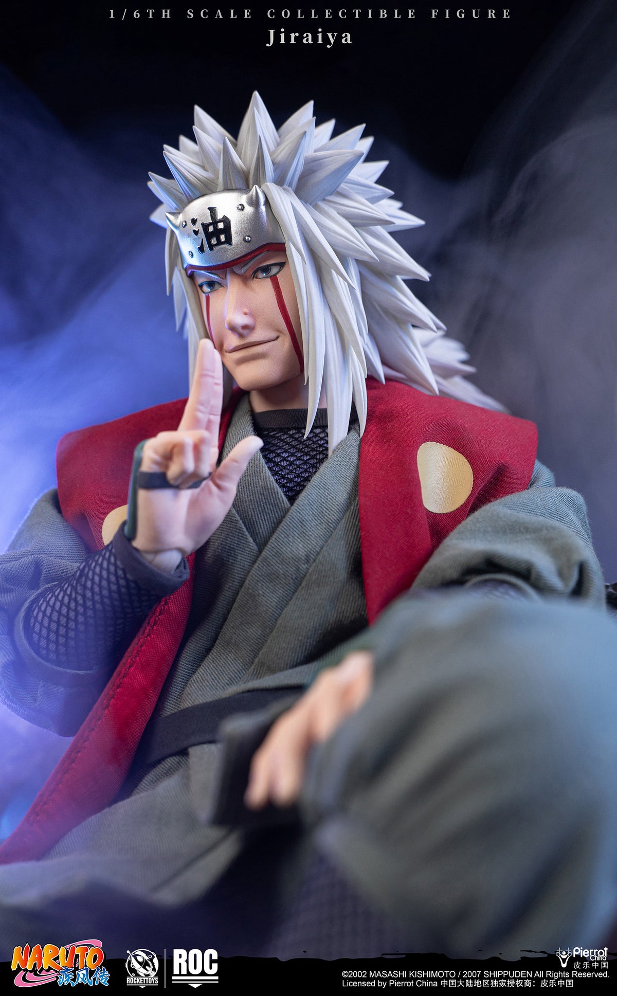 Presale RocketToys ROC-020 1/6 Jiraiya Collectible Action Figure Toy Deluxe Ver.