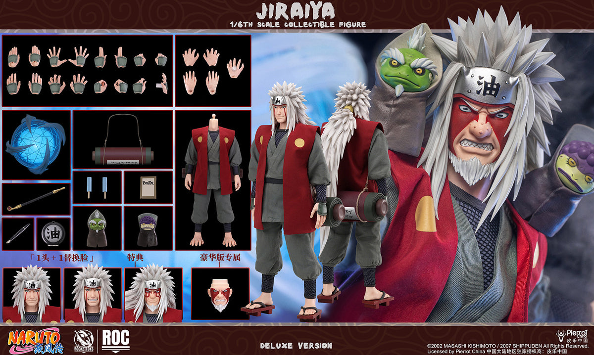 Presale RocketToys ROC-020 1/6 Jiraiya Collectible Action Figure Toy Deluxe Ver.