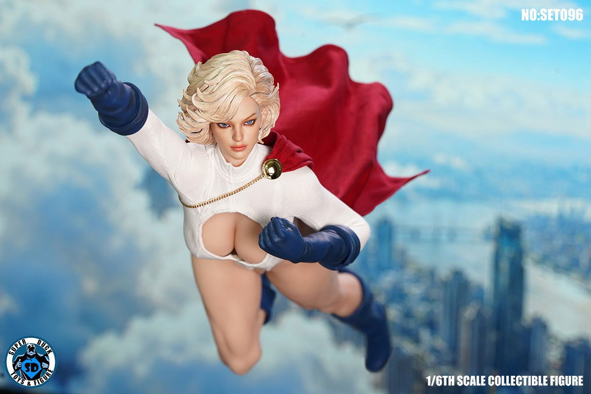 Presale SUPER DUCK SET096 1/6 Power Girl Superwoman Female Action Figure Model