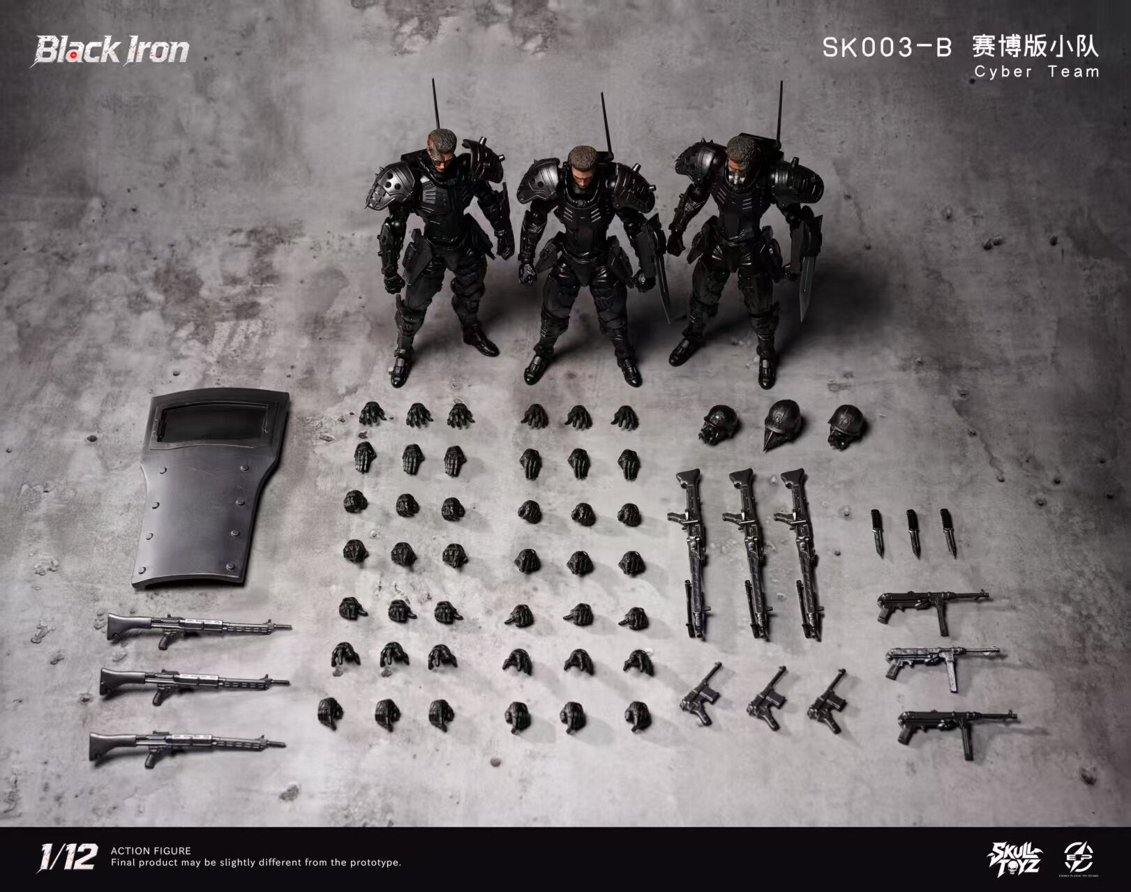 Presale Skull Toyz X Snake SK003-B 1/12 Black Iron Action Figure Cyber Team Ver.