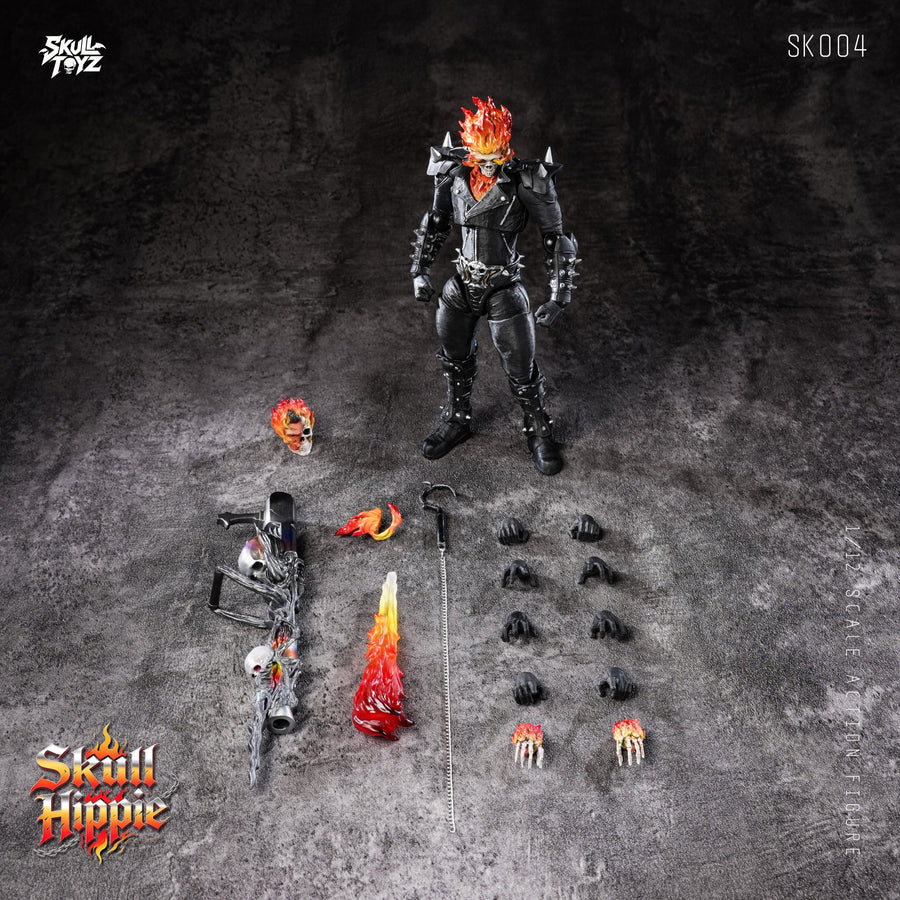 Presale Skull Toyz SK004 1/12 Skull Hippie Burning Ghost The Rider Johnny Action Figure Model