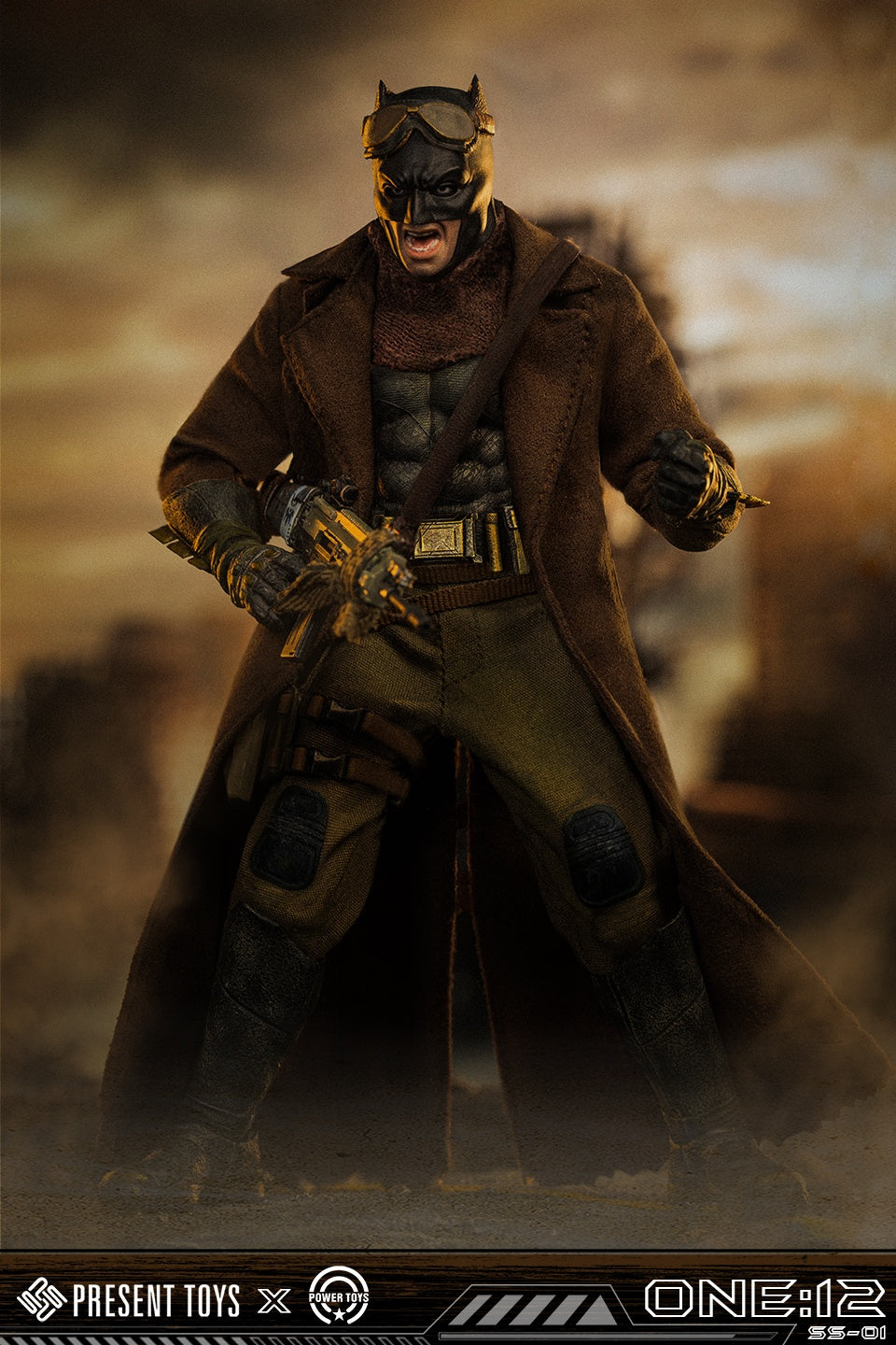 PRESENT TOYS SS-01 1/12 Desert Seeker Bat Man Wayne 6" Action Figure Model Toy