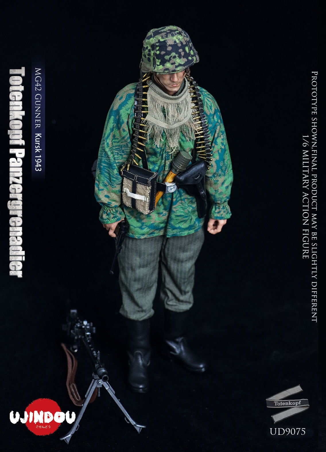 Presale UJINDOU UD9075 1/6 WWII Totenkopf Panzergrenadier MG42 Gunner Kursk 1943