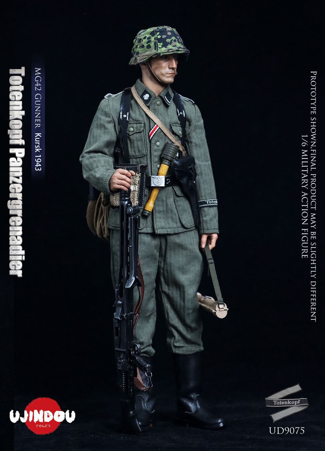 Presale UJINDOU UD9075 1/6 WWII Totenkopf Panzergrenadier MG42 Gunner Kursk 1943
