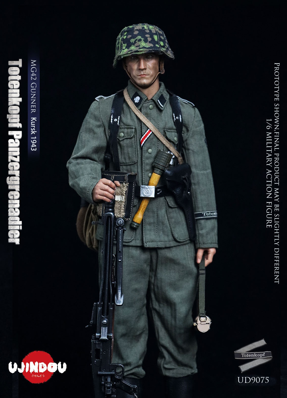 Presale UJINDOU UD9075 1/6 WWII Totenkopf Panzergrenadier MG42 Gunner Kursk 1943